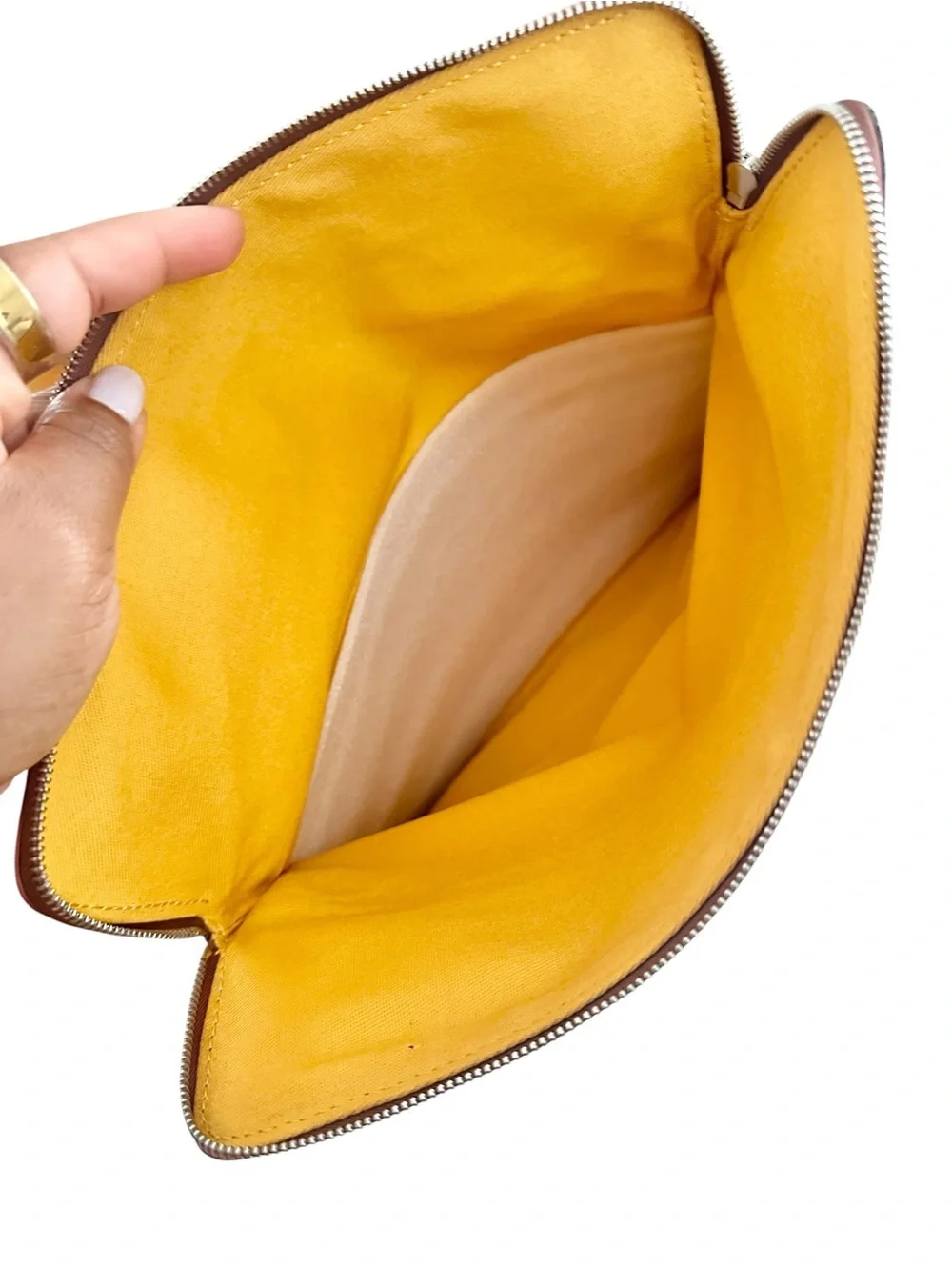 Sainte Marie MM Foldable Clutch Bag St Louis Black Tan